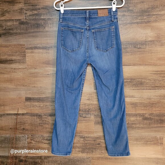 Madewell Jeans Size 27 Stovepipe High Rise Tummy Control Leman Wash MB466 - Picture 2 of 13